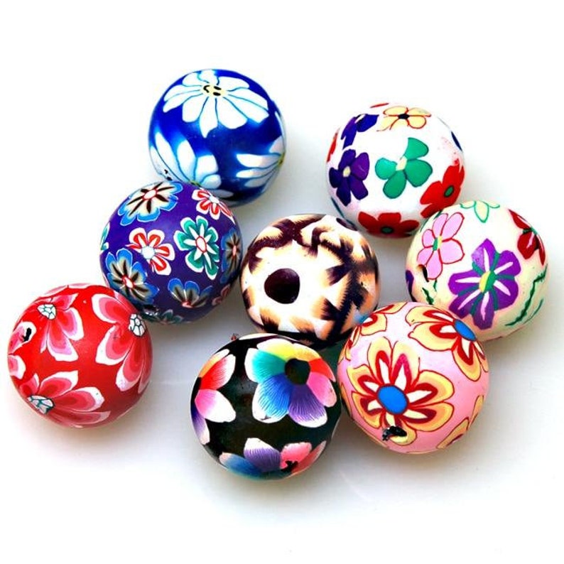 High quality handmade polymer clay beads,12mm round caly Beads,assorted polymer clay beads for jewelry supplies