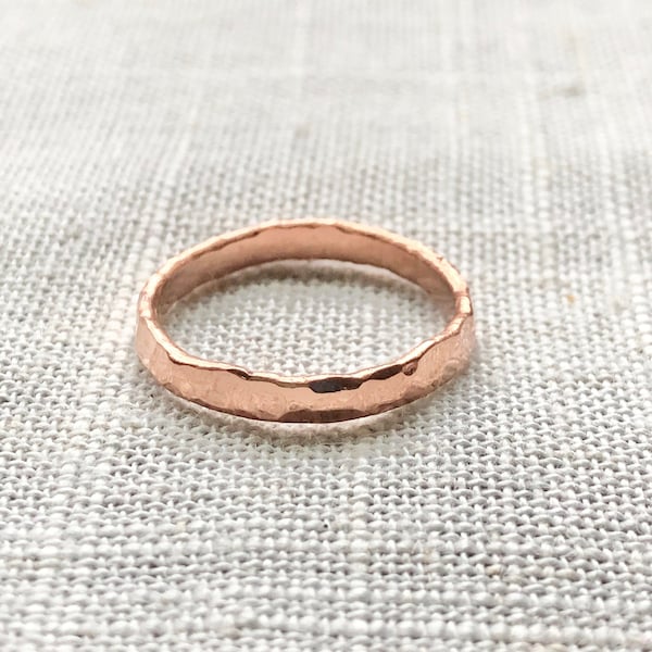 hammered copper stacking ring, hammered copper ring, hammered copper band rings, copper ring hammered, simple copper ring hammered, copper