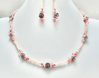 pink coral necklace, pink coral bead necklace, coral bead necklace pink, pink coral bead necklace, pink coral necklace beaded, coral jewelry