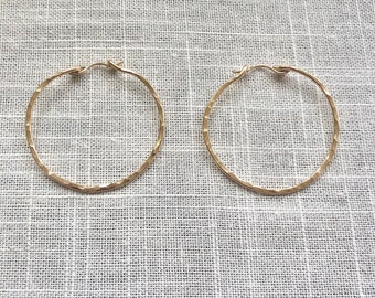 14k gold filled hammered hoop earrings, gold hoop earrings hammered, gold filled hoop earrings, gold filled latch hoop earrings, gold hoops