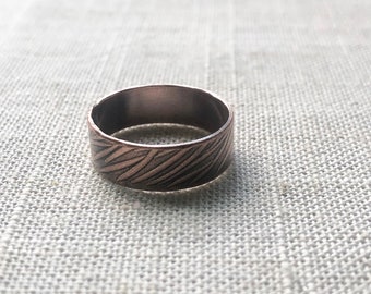 copper band ring textured copper band ring, copper arthritic band, copper stacking ring, copper stacking band, arthritis ring, copper ring