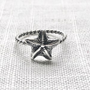 925 Silber Seestern Ring, Seestern Ring, Seestern Ring, Sterling Silber Ring, Seestern Ring, Seestern Ring, Silber Seestern Ring