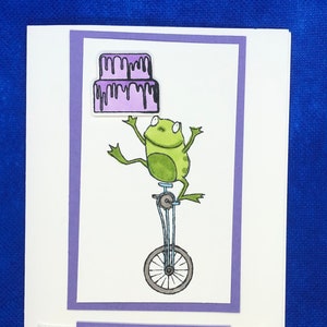 Carte d’anniversaire Frog and Unicycle