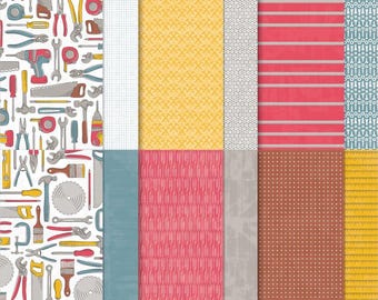 Stampin' Up! Trusty Toolbox Sampler Specialty Designer Series Paper 6" x 6" - 12 double sided sheets
