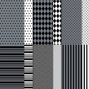 Stampin' Up! - Black and White DSP 6 X 6 Sheets (12 Sheets