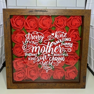 Mother Characteristics Rose Shadow Box