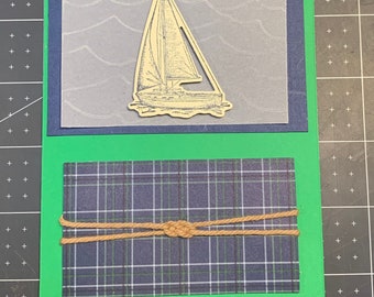 Sailing Masculine Blank Card, Father’s Day, Birthday Card