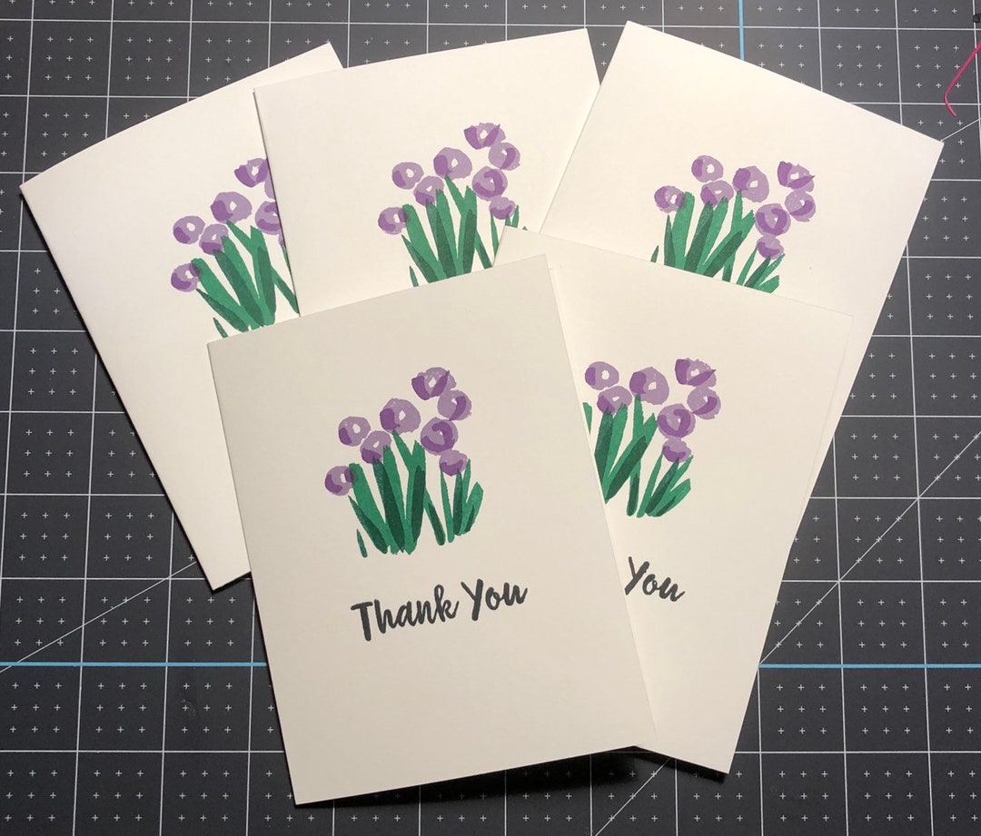 Floral Bouquet Thank You Card (set of 5) - Etsy