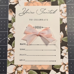 Invitations vierges avec enveloppes blanches - Lot de 5