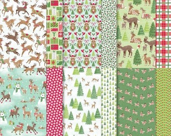 Stampin' Up! Reindeer Days Sampler Specialty Designer Series Paper 6" x 6" - 12 double sided sheets