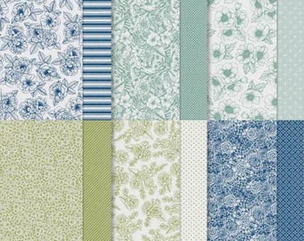 Stampin' Up! Serene Love Sampler Specialty Designer Series Paper 6" x 6" - 12 double sided sheets