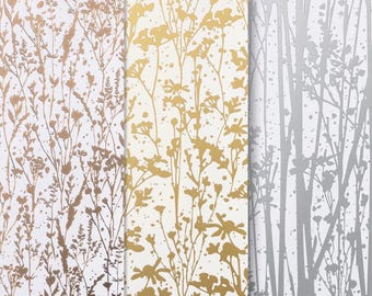 Stampin' Up! Naturally Gilded Sampler Specialty Designer Series Paper 6" x 6" - 6 single sided sheets