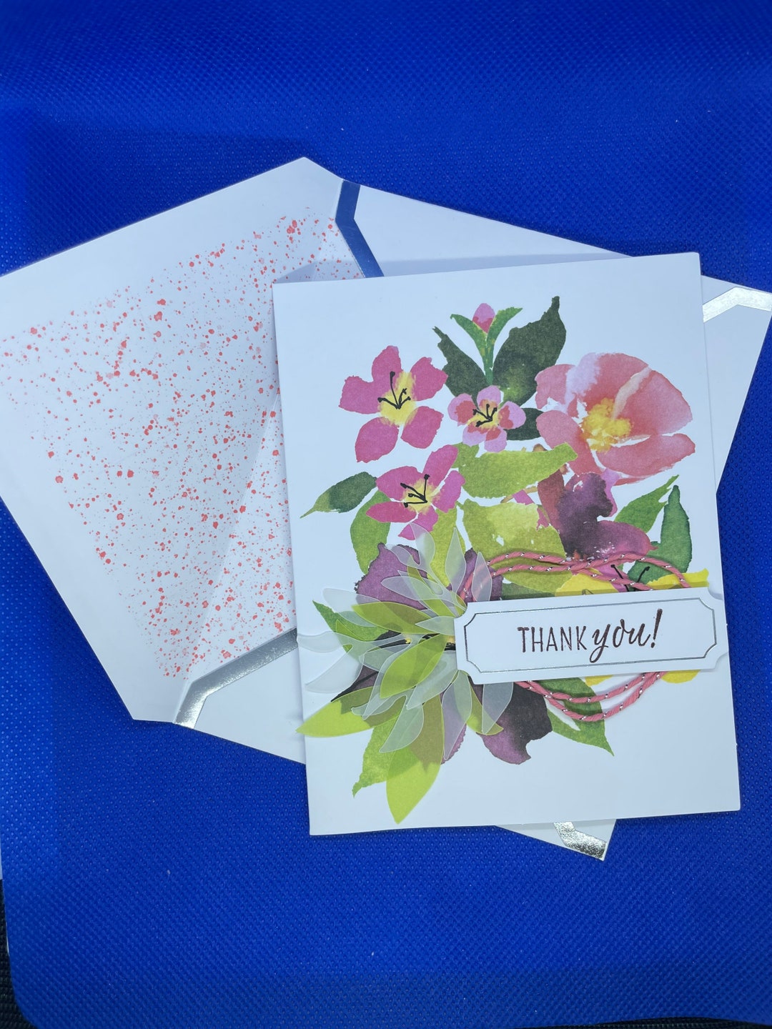 Floral Bouquet Thank You Card | Blank Card - Etsy