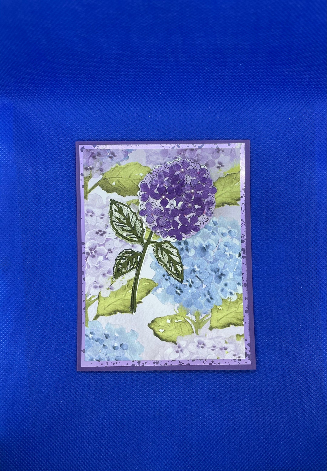 Purple Hydrangea With Pearls Any Occasion Card | Thinking of You ...