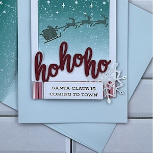 Santa Claus Is Coming to Town Christmas Card | Blank Card