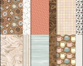 Stampin' Up! A Little Latte Sampler Specialty Designer Series Paper 6" x 6" - 12 double sided sheets
