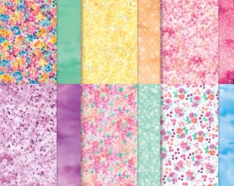 Stampin' Up! Bloom Impressions Sampler Specialty Designer Series Paper 6" x 6" - 12 double sided sheets