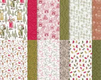 Stampin' Up! Traditions of St. Nick Sampler Designer Series Paper 6" x 6" - 12 double sided sheets