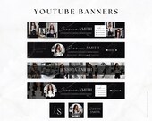 Black YouTube Banner Template Luxury YouTube Channel Banner Branding Kit Canva Templates