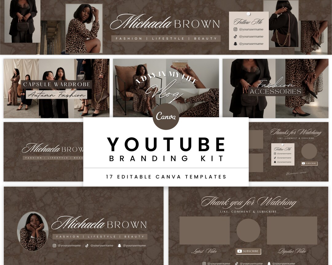 Youtube Branding Kit Luxury Youtube Channel Banner, Intro, Outro