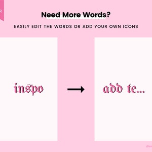 Editable Instagram Highlight Covers Canva Template for Instagram Story Highlights Pink Icons and Words Y2K Early 2000s Angel Aesthetic image 4