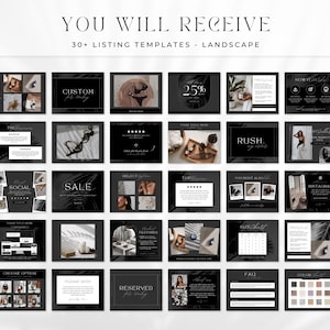 Etsy shop branding kit in a modern minimalist design. Included is everything you need to brand beautifully your shop, such as Etsy banner, icon and listing templates, all fully editable in Canva. Use this Etsy shop kit to up-level your branding, all while saving tons of time to focus on other aspects of your business!