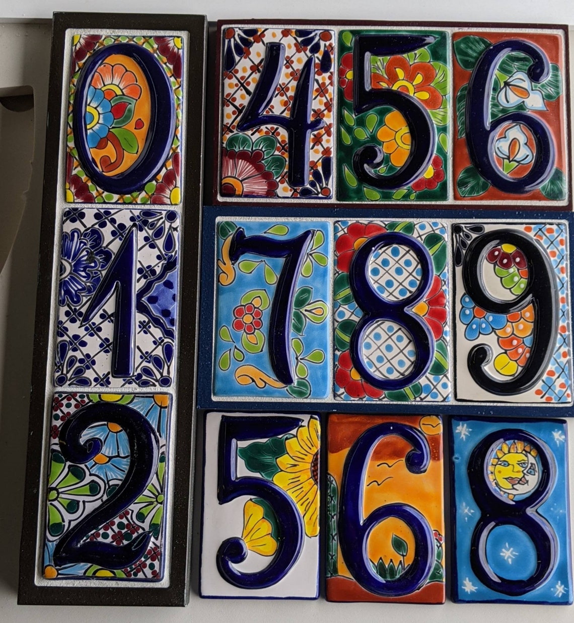 Talavera Tile Plaques Mexican Tile House Plaques Home Etsy