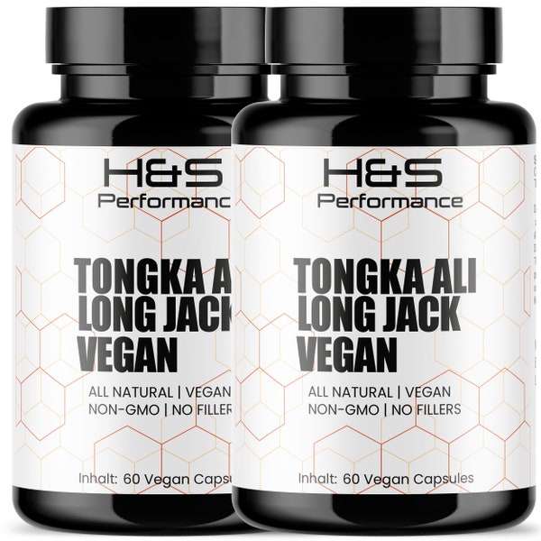 Tongkat Ali Capsules 500mg High Potency 20:1 Natural Extract Booster Supplement Long Jack Eurycoma Longifolia Vegan Capsules