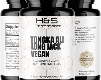 3 x Long Jack Tongkat Ali 60 capsules végétaliennes