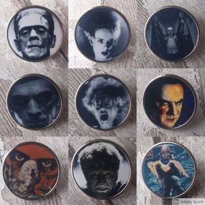 Insignias de pin de película de terror clásica