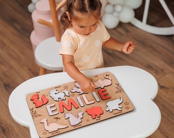 Personalized Baby Toy, Toddler Wooden Toys, Custom Name Puzzle, Baby Shower Gift, Name Busy Board 2 Year Old, Personalized Puzzle Baby Girl