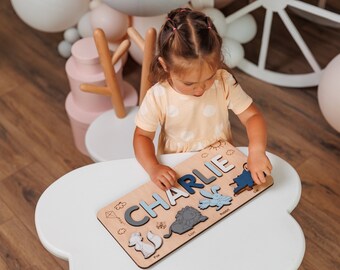 Personalized Puzzle for Baby, Name Busy Board 1 Year Old, Montessori Baby Toy, Busy Board Toddler, Baby Shower Gift, Personalized Busy Board