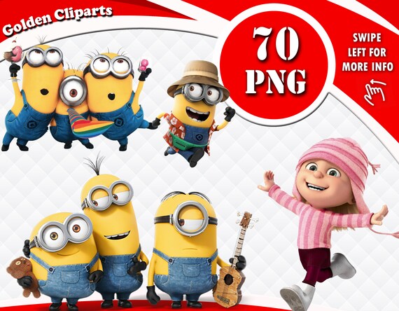 Minions Clipart Minions Characters Png Files Despicable Me Etsy