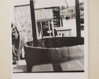 8 x 8.5 inch darkroom photo print