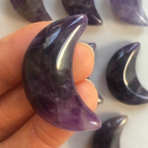 Amethyst Mond, Traum Amethyst Mond, Polierter Amethyst, Natürlicher Amethyst, Amethyst Kristall, Lila Amethyst, Kristall Mond, Halbmond