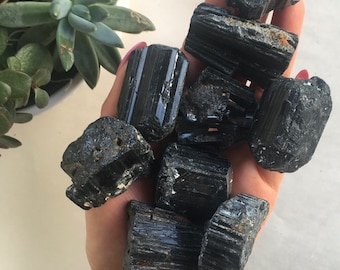 Roher Schwarzer Turmalin, Schörl Kristall