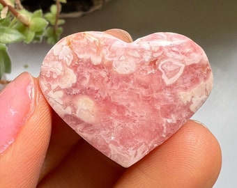 Polished Rhodochrosite Heart