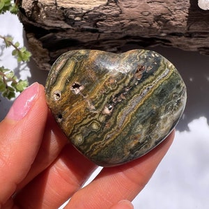 Ocean Jasper Heart, Ocean Jasper Stone, Polished Ocean Jasper, Natural Ocean Jasper, Ocean Jasper Crystal, Crystal Heart, Ocean Jasper