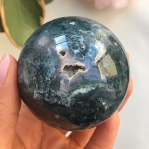 Moss Agate Sphere, Moss Agate