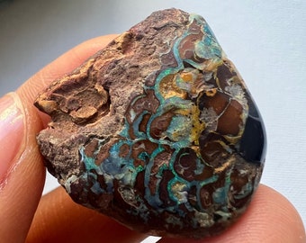 Semi- PolishedBoulder Opal Specimen, Natural Untreated Australian Opal, Australian Opal, Natural Opal, Healing Crystal, Rough Boulder Opal