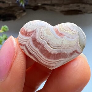 Rhodochrosite Heart Cabochon, Polished Rhodochrosite, Rhodochrosite Cabochon