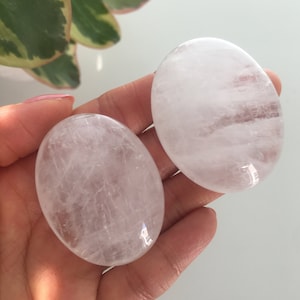 Clear Quartz Palm Stone, Clear Quartz Pocket Stone, Natural Clear Quartz, Polished Clear Quartz, Clear Quartz, Healing Crystal