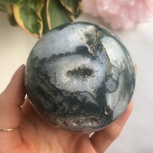 Moss Agate Sphere, Moss Agate