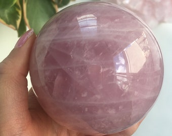 XL Rose Quartz Sphere, Rose Quartz