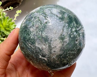 Moss Agate Sphere (6.5cm)