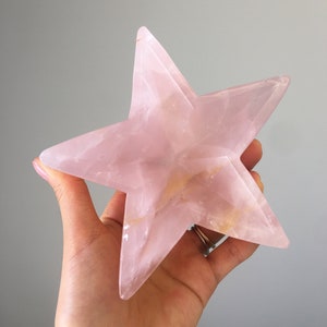 Rose Quartz Star bowl, Rose Quartz Bowl, Polished Rose Quartz, Rose Quartz, Crystal Healing, Crystal Bowl, Healing Crystal Bowl