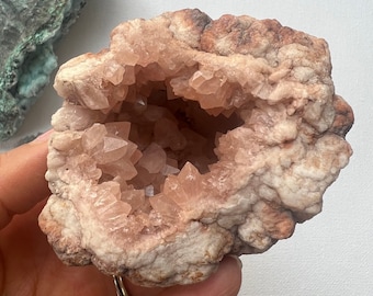 Grappolo di ametista rosa naturale, cristallo curativo (154 g)