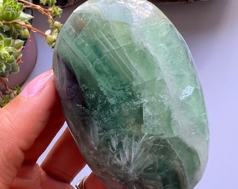 Rainbow Fluorite Palm Stone