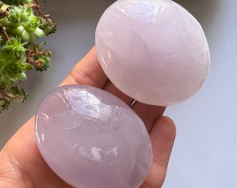 Lavender Yttrium Fluorite Palm Stone, Serenity Crystal