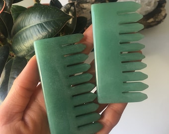 Green Aventurine Pocket Comb, Healing Comb, Green Aventurine, Healing Crystal Comb, Aventurine Comb
